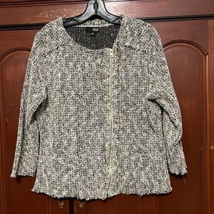 ANA Gray Sweater With Full Zipper And Pockets Size XL